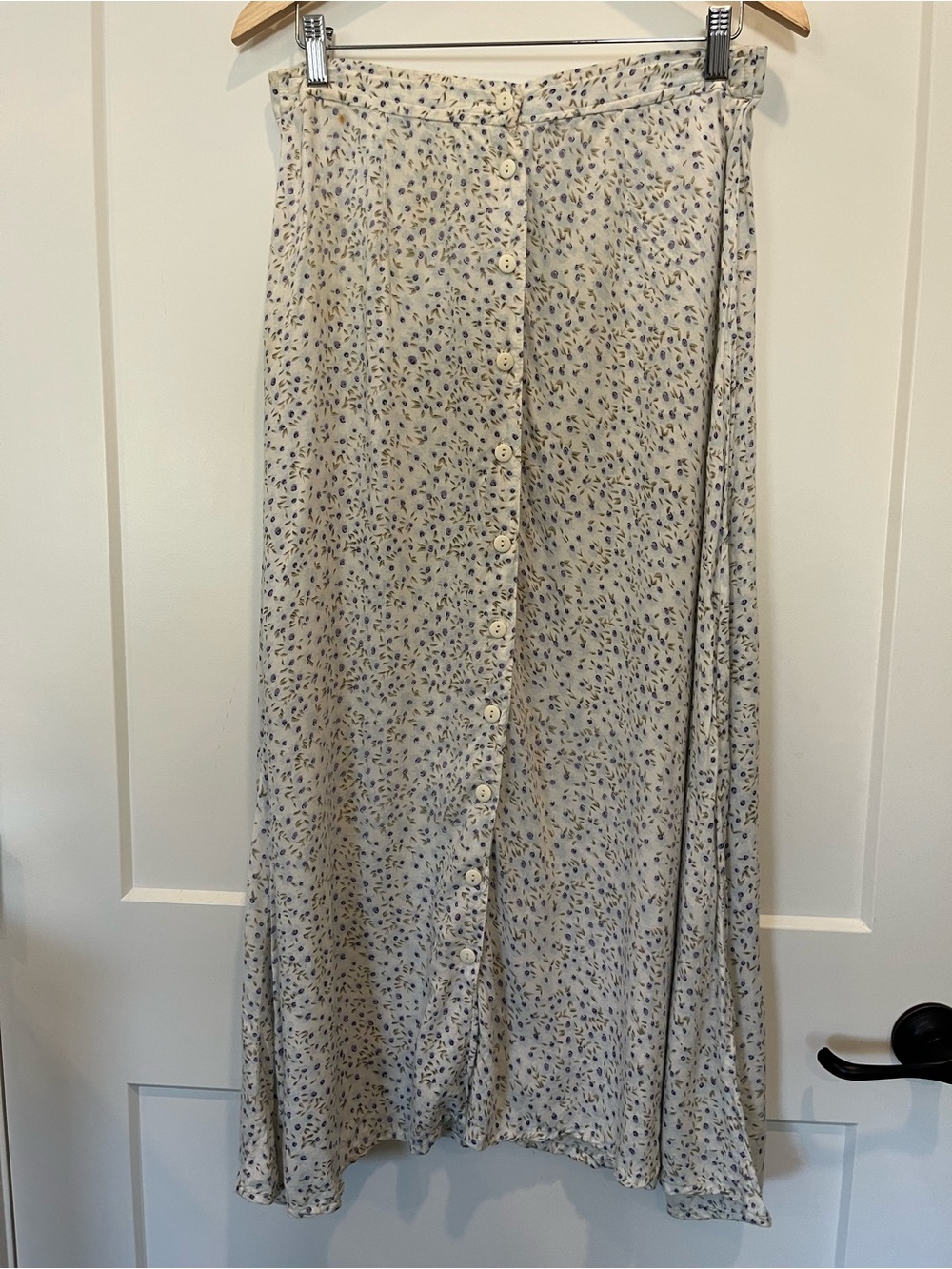 Vtg Honors ditsy floral midi cottagecore flowy coquette spring boho skirt sz M